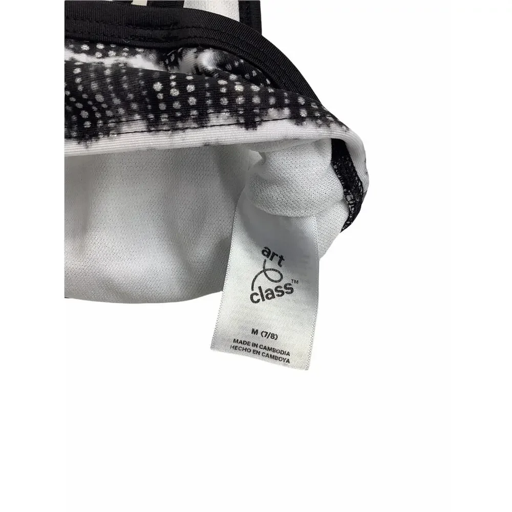 Art Class Girls Black & White Bikini Swim Bathing Suit Set Kids Size Medium 7/8
